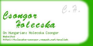 csongor holecska business card